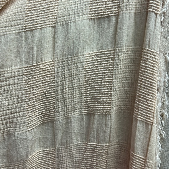 NWT Cream Open-Front Frayed Kimono - Umgee - Picture 5 of 5